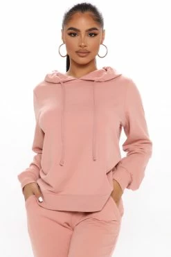 Fashion Nova The New Look Hoodie - Mauve Hoodies & Sweatshirts