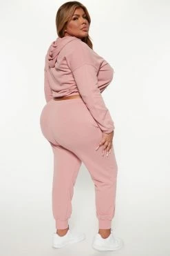 Fashion Nova Inhale And Exhale Jogger Set - Rose