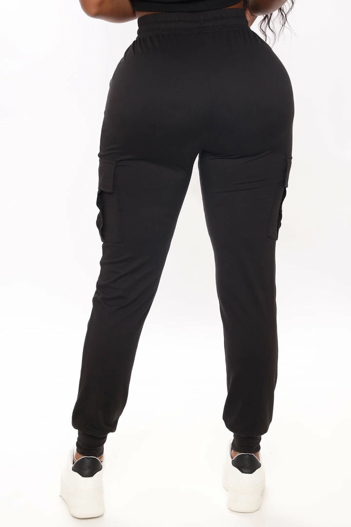 Fashion Nova Back To Better Cargo Jogger - Black