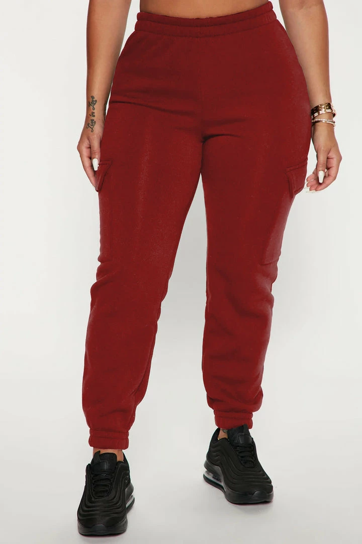 Fashion Nova Sweatpants & Joggers Let's Relax Jogger Sweatpants - Rust