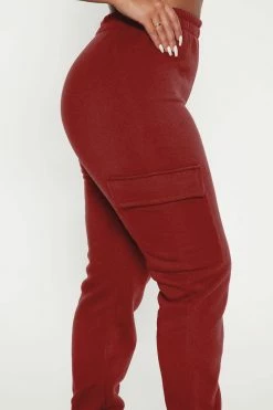 Fashion Nova Sweatpants & Joggers Let's Relax Jogger Sweatpants - Rust