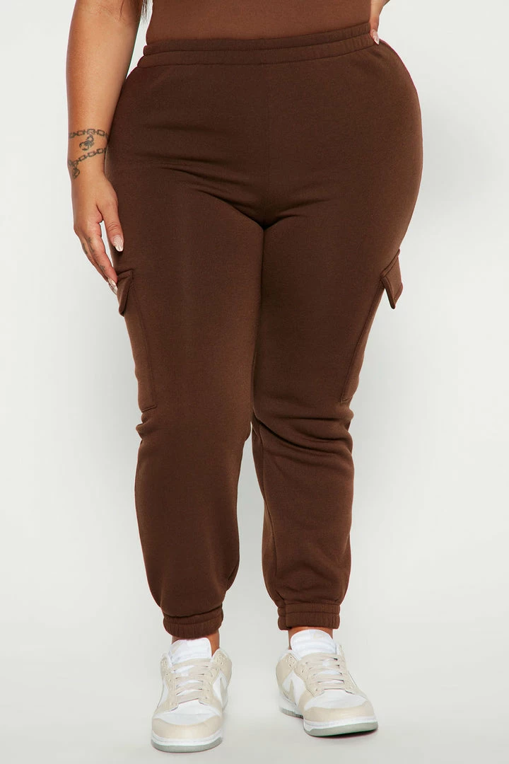 Fashion Nova Let's Relax Jogger Sweatpants - Chocolate Sweatpants & Joggers