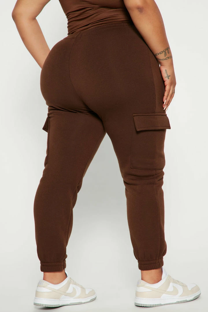 Fashion Nova Let's Relax Jogger Sweatpants - Chocolate Sweatpants & Joggers