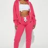 Fashion Nova Chill Mode Hoodie And Jogger Set - Pink Loungewear Pant Sets