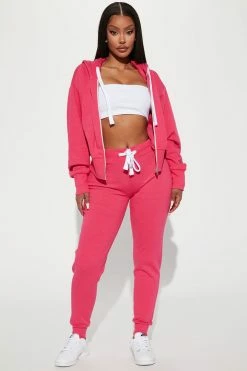 Fashion Nova Chill Mode Hoodie And Jogger Set - Pink Loungewear Pant Sets