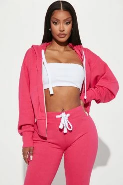 Fashion Nova Chill Mode Hoodie And Jogger Set - Pink Loungewear Pant Sets