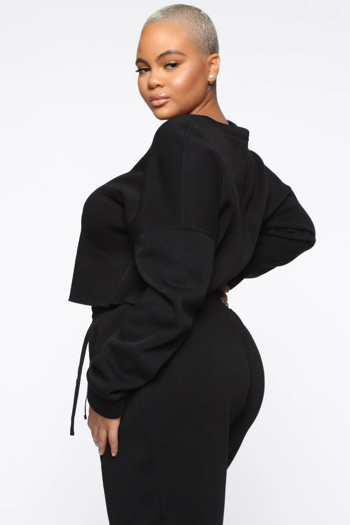 Fashion Nova Like A Champ Pullover Sweatshirt - Black