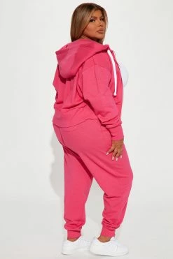 Fashion Nova Chill Mode Hoodie And Jogger Set - Pink Loungewear Pant Sets