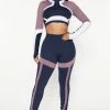 Fashion Nova Blocking You Legging Set - Navy/combo Loungewear Sets