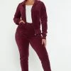 Fashion Nova Loungewear Sets The Original Trendsetter Savage Velour Set - Burgundy
