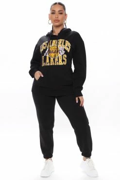Fashion Nova The Lake Show Lakers Hoodie - Black