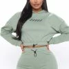 Fashion Nova Not Over You Hoodie And Jogger Set - Olive Loungewear Sets