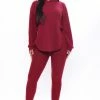 Fashion Nova Cutting Corners Legging Set - Burgundy