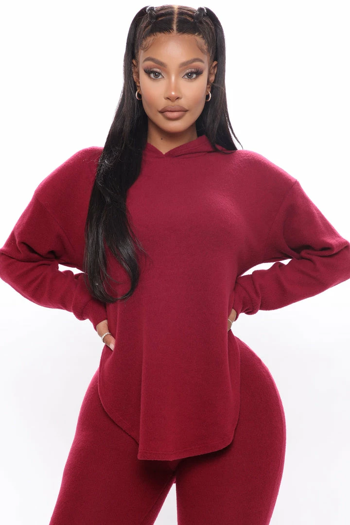 Best Pirce 🔥 Fashion Nova Cutting Corners Legging Set - Burgundy ✨ 4 Fashion Nova Cutting Corners Legging Set - Burgundy