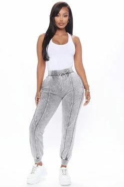Fashion Nova Sweatpants & Joggers Ask Me Anything Joggers - Grey