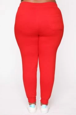 Fashion Nova Stole Your Boyfriend's Oversized Jogger - Red Sweatpants & Joggers