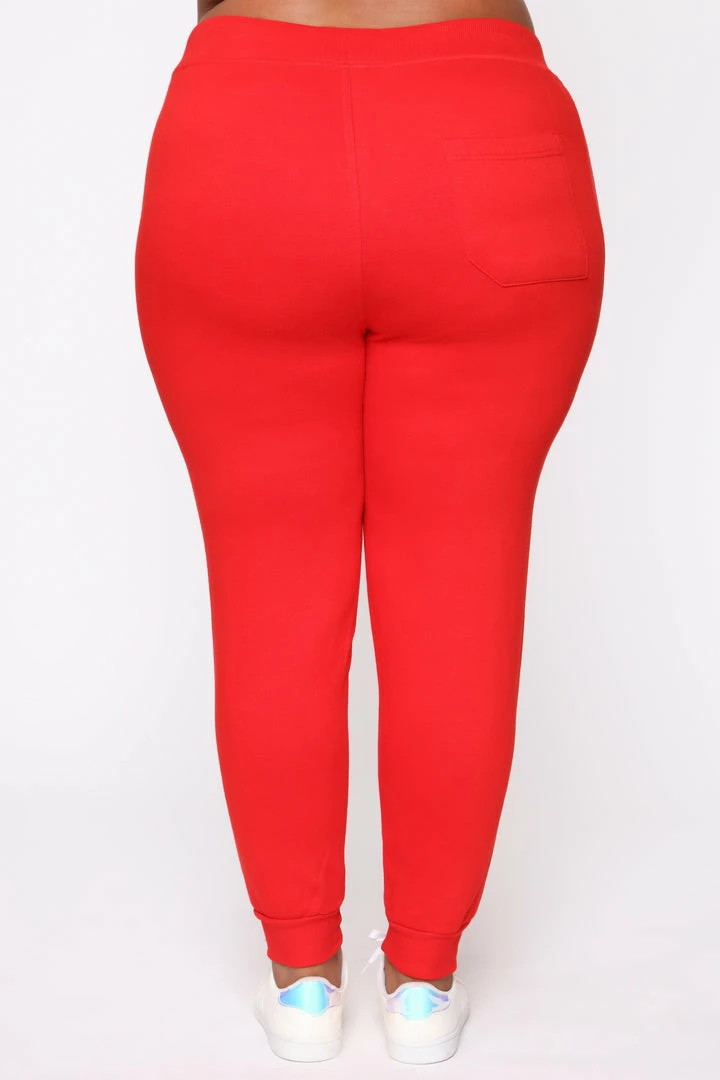 Fashion Nova Stole Your Boyfriend's Oversized Jogger - Red Sweatpants & Joggers