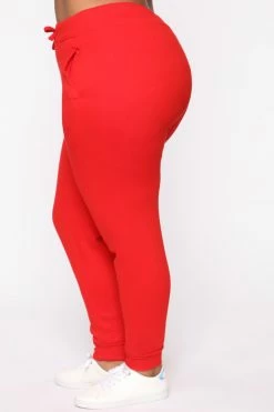 Fashion Nova Stole Your Boyfriend's Oversized Jogger - Red Sweatpants & Joggers