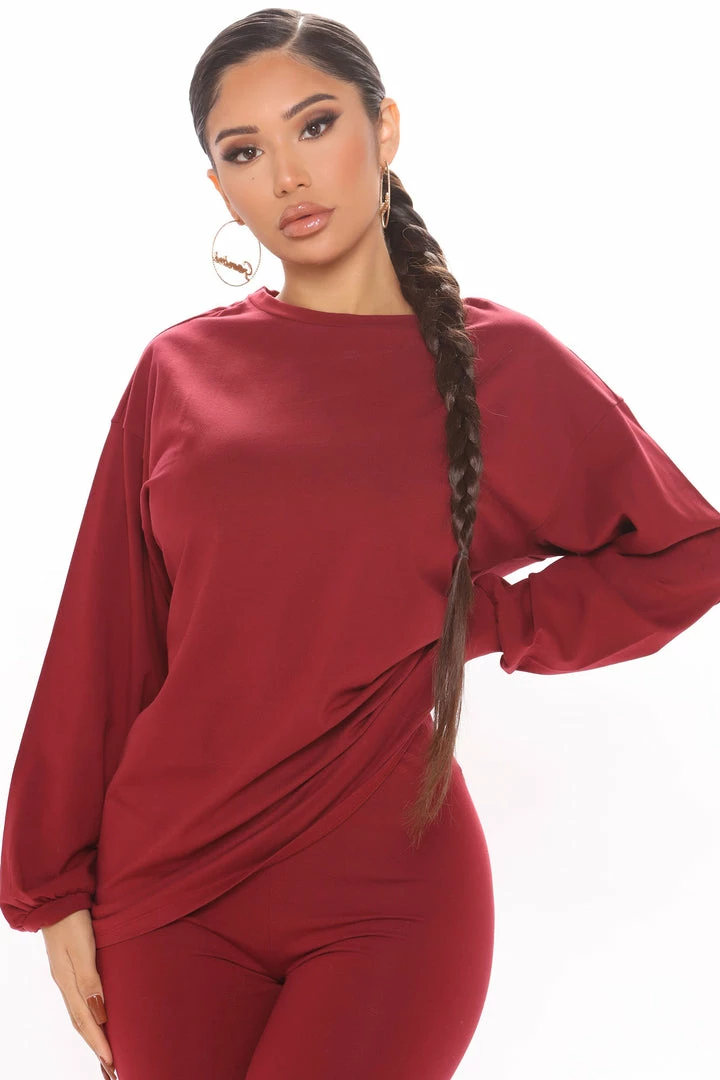 Cheapest ⭐ Fashion Nova Loungewear Sets Paparazzi Legging Set - Burgundy 🔔 4 Fashion Nova Loungewear Sets Paparazzi Legging Set - Burgundy