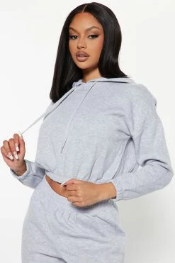 Fashion Nova Loungewear Sets Get Ready Jogger Set - Heather Grey