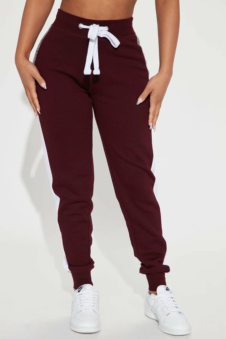 Fashion Nova Analissa Jogger - Maroon