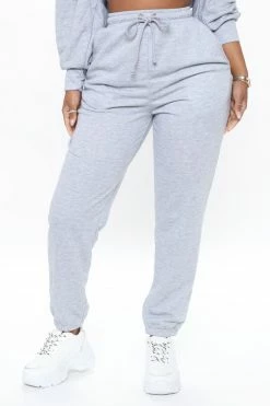 Fashion Nova Big On Comfort Jogger Pant - Heather Grey