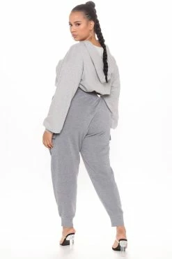 Fashion Nova My Favorite Cargo Jogger Pant - Heather Grey