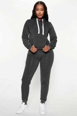 Fashion Nova Sweet Dreams Mineral Wash Hoodie - Charcoal Hoodies & Sweatshirts
