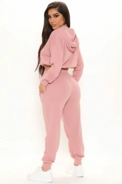 Fashion Nova Inhale And Exhale Jogger Set - Rose