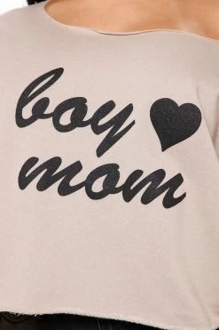 Fashion Nova Hoodies & Sweatshirts Boy Mom Off Shoulder Top - Coco