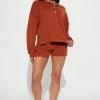 Fashion Nova Genesis Sweater Short Set - Rust