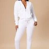 Fashion Nova The Original Trendsetter Velour Set - White