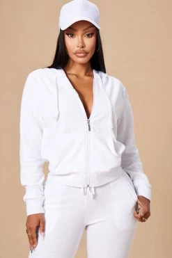 Fashion Nova The Original Trendsetter Velour Set - White
