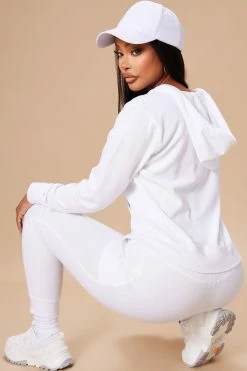 Fashion Nova The Original Trendsetter Velour Set - White