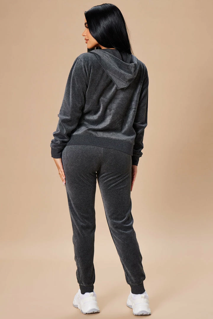 Cheap 🎉 Fashion Nova The Original Trendsetter Velour Set - Charcoal Loungewear Sets 🌟 5 Fashion Nova The Original Trendsetter Velour Set - Charcoal Loungewear Sets