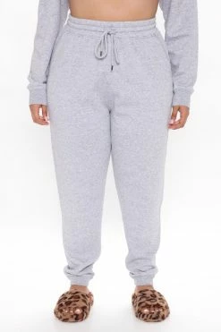 Fashion Nova Sweatpants & Joggers Look Again Joggers - Heather Grey