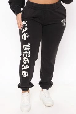 Fashion Nova NFL Raiders Washed Sweatpant - Black Sweatpants & Joggers