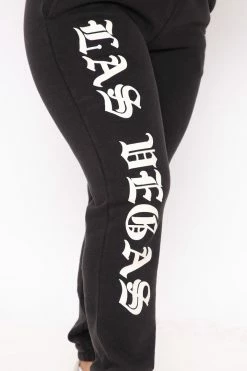 Fashion Nova NFL Raiders Washed Sweatpant - Black Sweatpants & Joggers