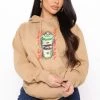 Fashion Nova Get Money Oversized Hoodie - Nude Hoodies & Sweatshirts