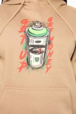 Fashion Nova Get Money Oversized Hoodie - Nude Hoodies & Sweatshirts