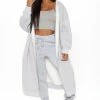 Fashion Nova Hoodies & Sweatshirts Janice Oversized Sweatshirt - Heather Grey