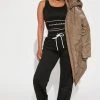 Fashion Nova Everyone Sucks But Me Jogger Set - Black Loungewear Pant Sets