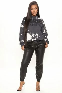 Fashion Nova Hoodies & Sweatshirts Back In Black ACDC Hoodie - Black/white