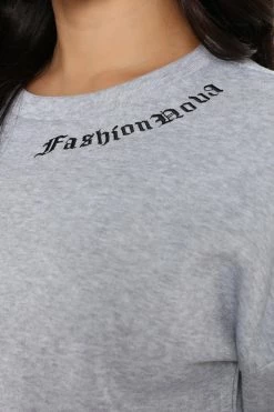 New Location Fashion Nova Jogger Set - Heather Grey Loungewear Sets