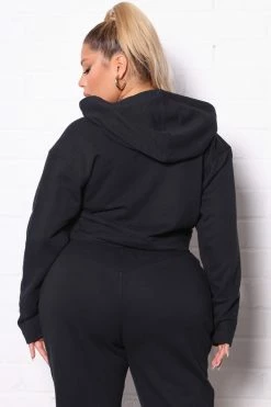 Fashion Nova Hoodies & Sweatshirts Extreme Flex Twist Front Hoodie - Black