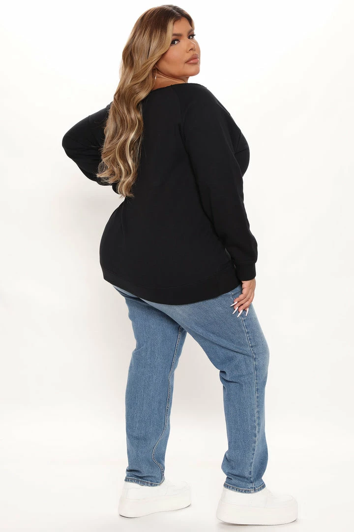 Fashion Nova Hoodies & Sweatshirts NFL Play The Field 49ers Off Shoulder Sweatshirt - Black