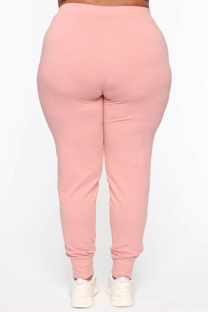 Fashion Nova Latest And Greatest French Terry Jogger - Mauve Sweatpants & Joggers