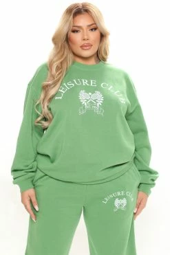 Fashion Nova New Members Club Jogger Set - Green Loungewear Sets