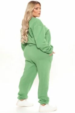 Fashion Nova New Members Club Jogger Set - Green Loungewear Sets