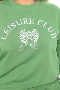 Fashion Nova New Members Club Jogger Set - Green Loungewear Sets